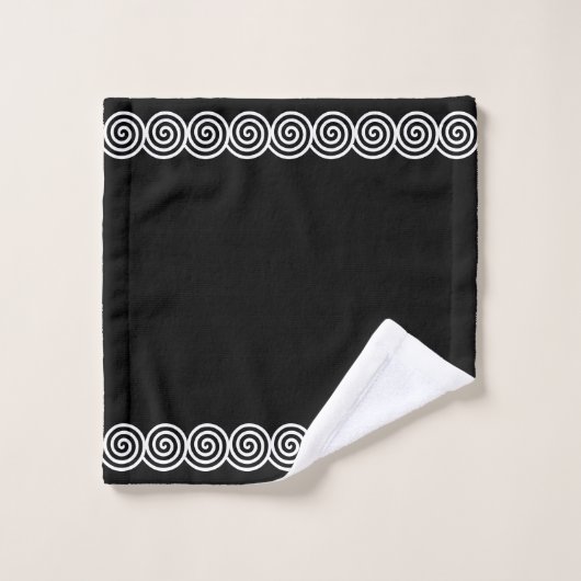 Cercles spiraux Abstraits sur l'ensemble de servie (Gant de toilette)