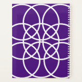 Cercles spiraux blancs sur pourpre (Dos)