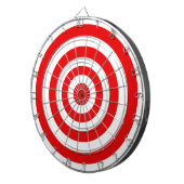Cercles sur cible de fléchettes rouge et blanc (Devant droit)