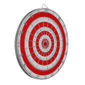 Cercles sur cible de fléchettes rouge et blanc (Devant gauche)