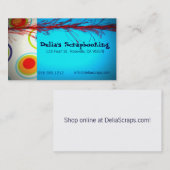 Cercles sur les cartes de visite bleus (Devant / Derrière)