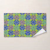 Cercles sur les cercles - Bleu, Violet, Vert (Serviette à main)