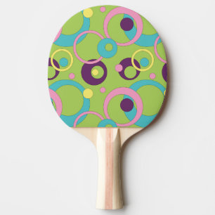 Cercles Verts Funky Raquette de Ping Pong