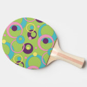 Cercles Verts Funky Raquette de Ping Pong (Côté)