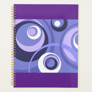 Cercles violets abstraits géométriques du milieu d