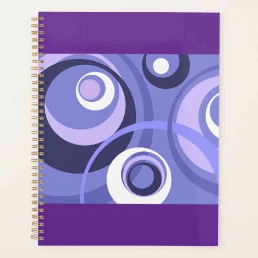 Cercles violets abstraits géométriques du milieu d (Devant)
