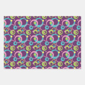 Cercles violets Funky Envelopper le jeu de papier (Devant 2)