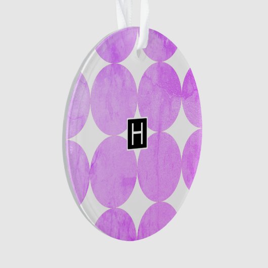 Cercles violets modernes | Monogramme (devant)