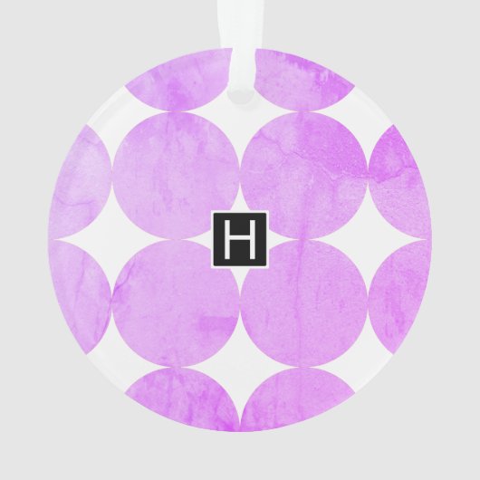 Cercles violets modernes | Monogramme (dos)