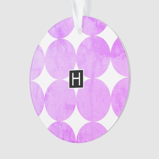 Cercles violets modernes | Monogramme (devant)