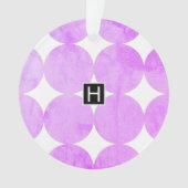 Cercles violets modernes | Monogramme (devant)