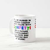 Cercueil Confettis Mug Drôle (Devant gauche)