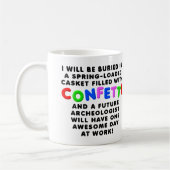 Cercueil Confettis Mug Drôle (Gauche)