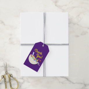 Cereal Bowl Sleepover verjaardagsfeestje Cadeaulabel