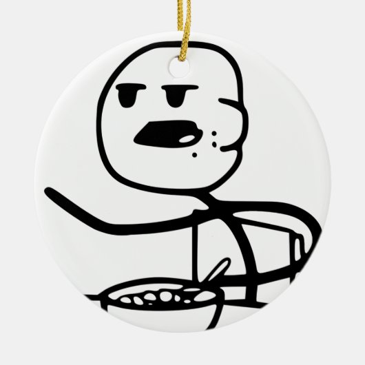 Cereal Guy Meme Keramisch Ornament (Voorkant)