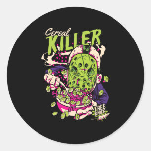 Cereal Killer eng en grappig ochtendgraan Ronde Sticker