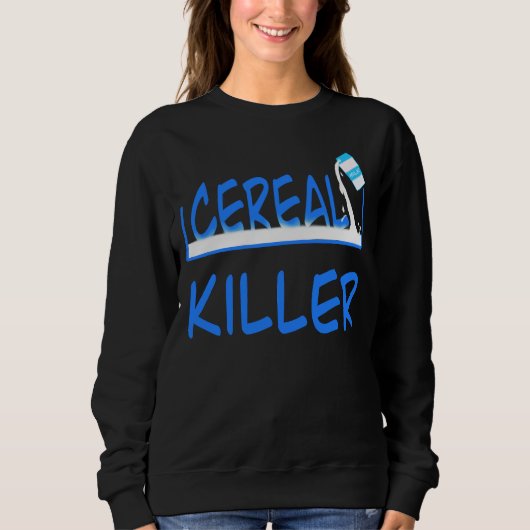 Cereal Killer Funny Breakfast Pun Design Trui (Voorkant)