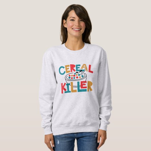 Cereal Killer Funny Sweatshirt (Voorkant volledig)