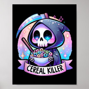 Cereal Killer Ontbijt Cereal Bowl Cereals Skull Poster