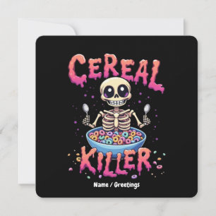 Cereal Killer Ontbijt Grappig Cereal Bowl Skelet Kaart