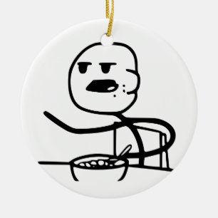 Cereal Meme Guy Keramisch Ornament