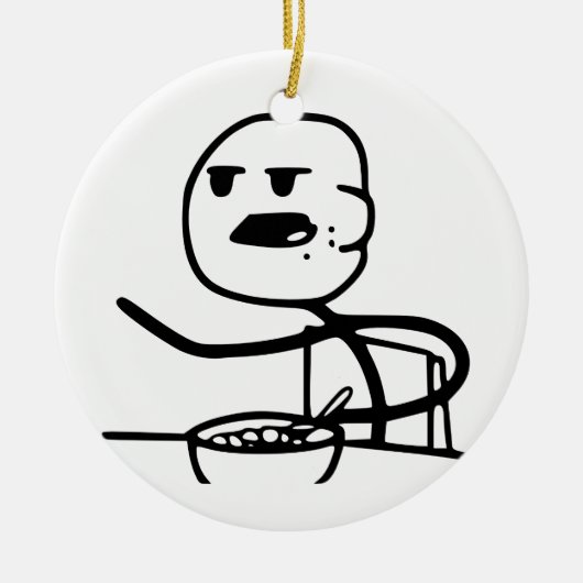 Cereal Meme Guy Keramisch Ornament (Voorkant)