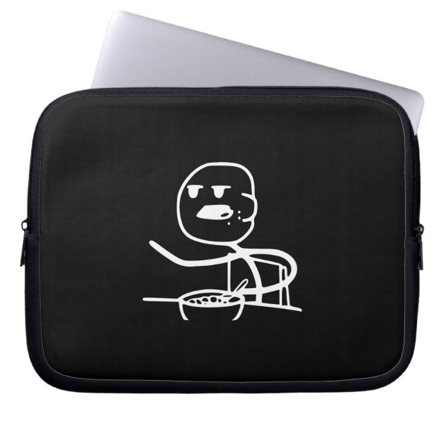 Cereal Meme Guy Laptop Sleeve (Voorkant)