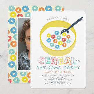 Cereal-sly Awsome Invitation Photo Anniversaire Ja