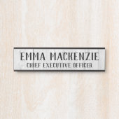 Céréales de bois blanc Hanging Porte Nom Plaque (Devant)