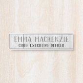 Céréales de bois blanc Hanging Porte Nom Plaque (Devant)