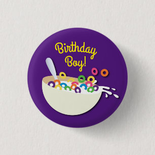 Cerealschaal Kinderen Slapfeest Verjaardagsfeestje Ronde Button 3,2 Cm