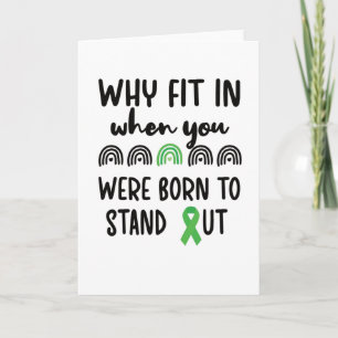 Cerebral Palsy Awareness CP Warrior Green Ribbon Kaart