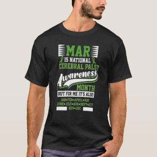 Cerebral Palsy Awareness Month March American Brai T-shirt