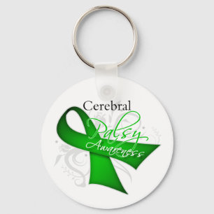 Cerebral Palsy Awareness Ribbon Sleutelhanger
