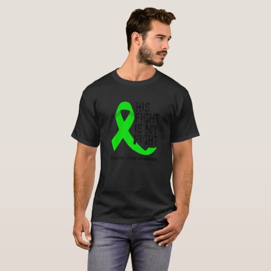 Cerebral Palsy Bewustheid Zijn gevecht is mijn str T-shirt (Voorkant volledig)