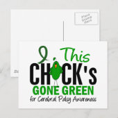 CEREBRAL PALSY Chick Gone Green Briefkaart (Voorkant / Achterkant)