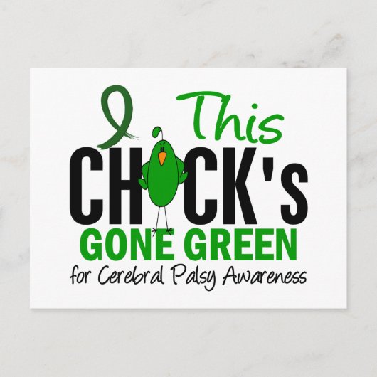 CEREBRAL PALSY Chick Gone Green Briefkaart (Voorkant)
