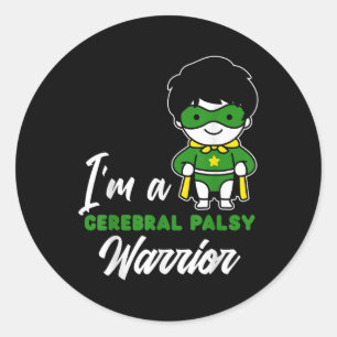 Cerebral Palsy Warrior CP Hero Hero Palsy Award Ronde Sticker
