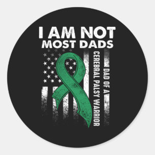 Cerebrale verlamming CP Bewustzijn Meeste vaders W Ronde Sticker