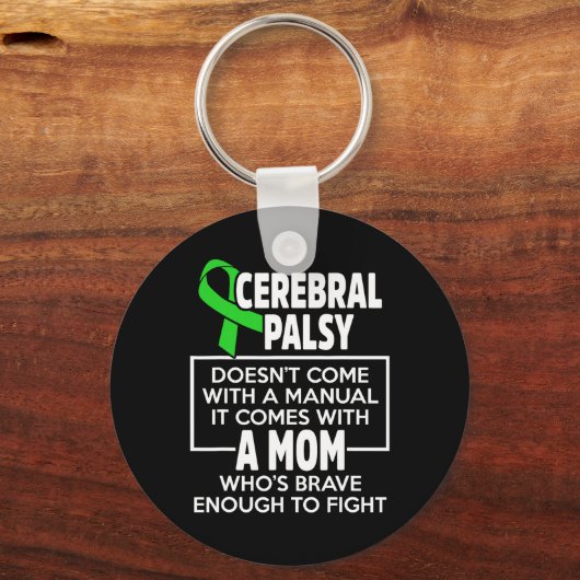 Cerebrale Verlamming CP Bewustzijn Moeder Warrior Sleutelhanger (Voorkant)