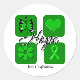 Cerebrale verlamming Hoop Liefde Inspireren Bewust Ronde Sticker