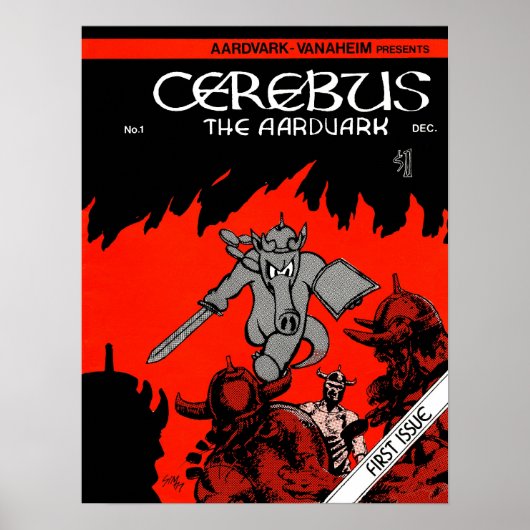 Cerebus Numéro 1 - impression de couverture (Devant)