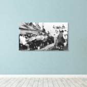 Ceremonial Eskimo Dance in Nome, Alaska Canvas Afdruk (Insitu (Houten vloer))