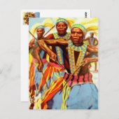 Ceremoniale dans briefkaart (Voorkant / Achterkant)