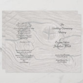 Cérémonie catholique Programme de mariage plié en  (Devant / Derrière)