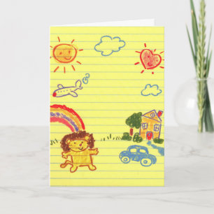 Cérémonie d'anniversaire de l'enfant dessin carte 