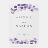 Cérémonie de bienvenue du Mariage Feuille violet G (Recto)