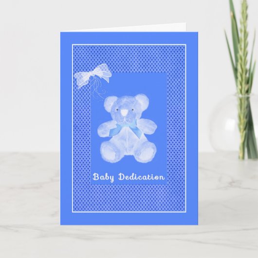 Cérémonie de dédicace, bébé garçon, invitation (Devant)