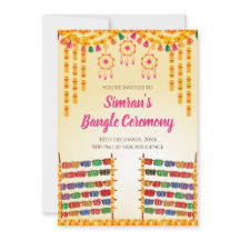 Cérémonie de Digital Bangle invitation & Choora in