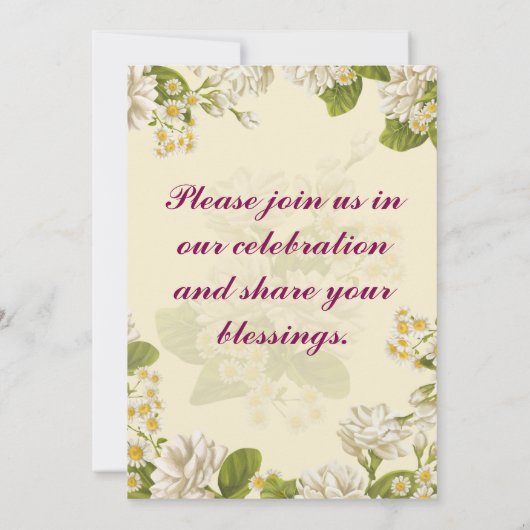 Cérémonie de Grihapravesh Invitation (Dos)